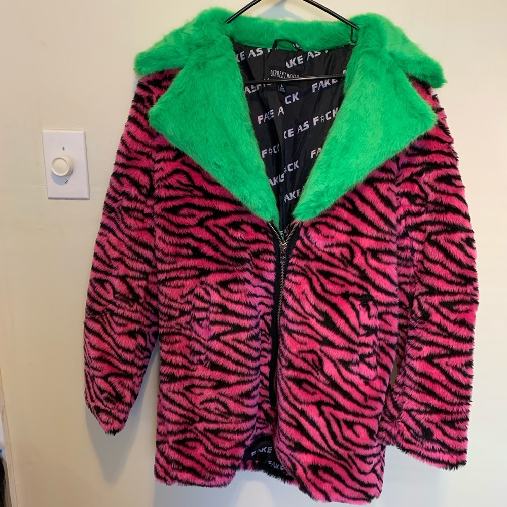 Neon and pink dolls kill coat